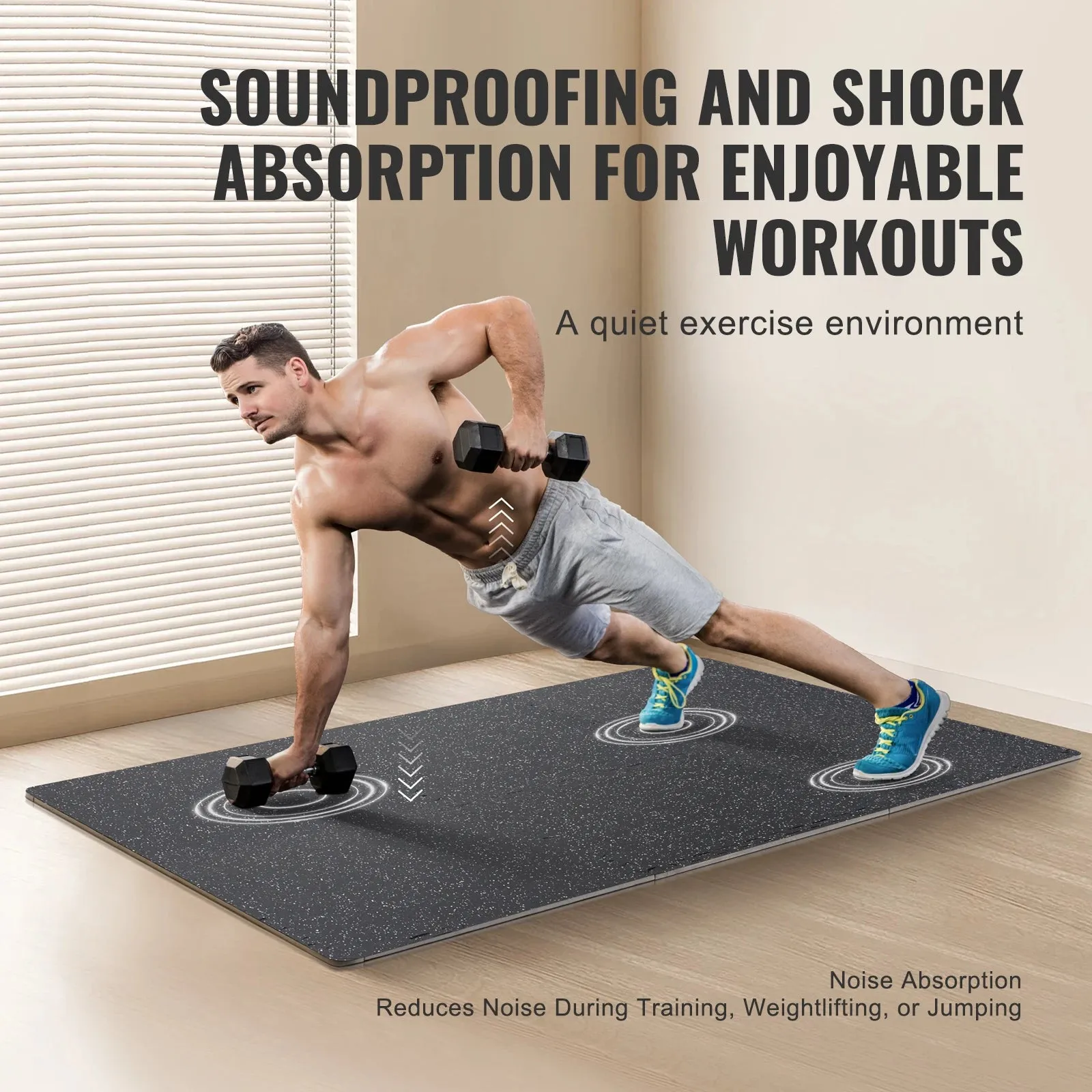 25 Thick Floor Interlocking Rubber Mat With Eva Foam For Gym Home