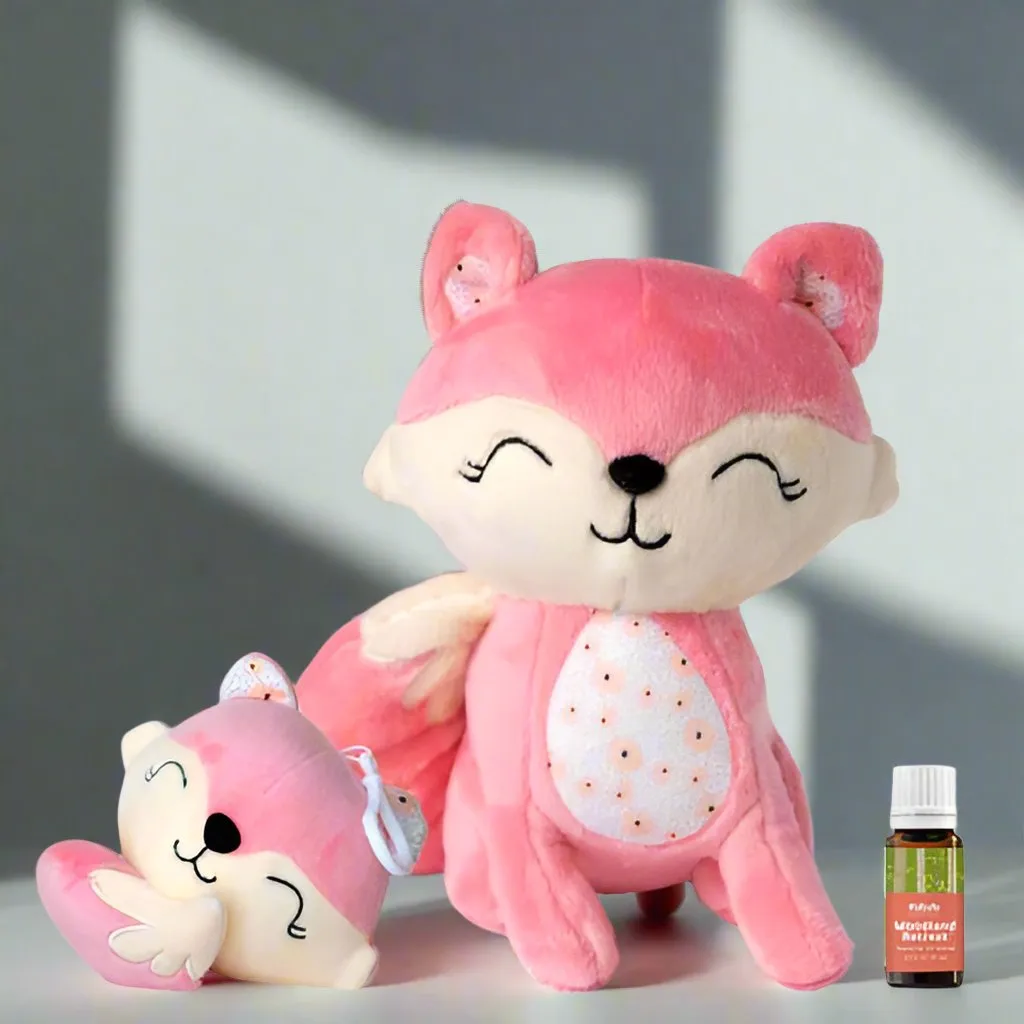 Aroma Plush Flora Fox   Backpack Clip - A Snuggly Companion with Aromatherapy Benefits
