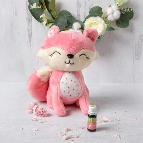 Aroma Plush Flora Fox   Backpack Clip - A Snuggly Companion with Aromatherapy Benefits