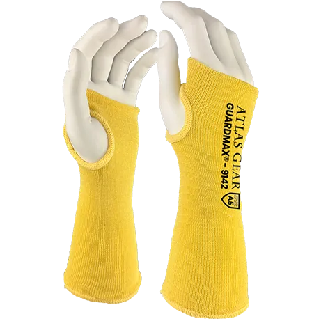 Atlas Gear 10in Aramid Resistant Sleeves W/ Thumb hole 9142YL