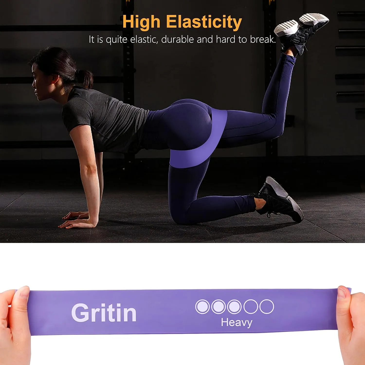 Bande lastique Fitness Gritin - Lot de 5 avec Sac | Fitnessterapy