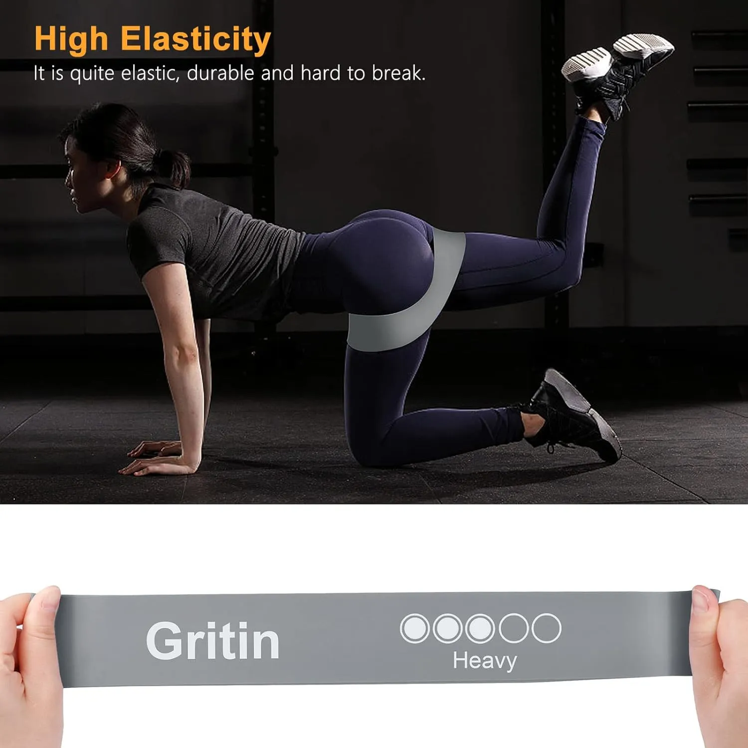 Bande lastique Fitness Gritin - Lot de 5 avec Sac | Fitnessterapy