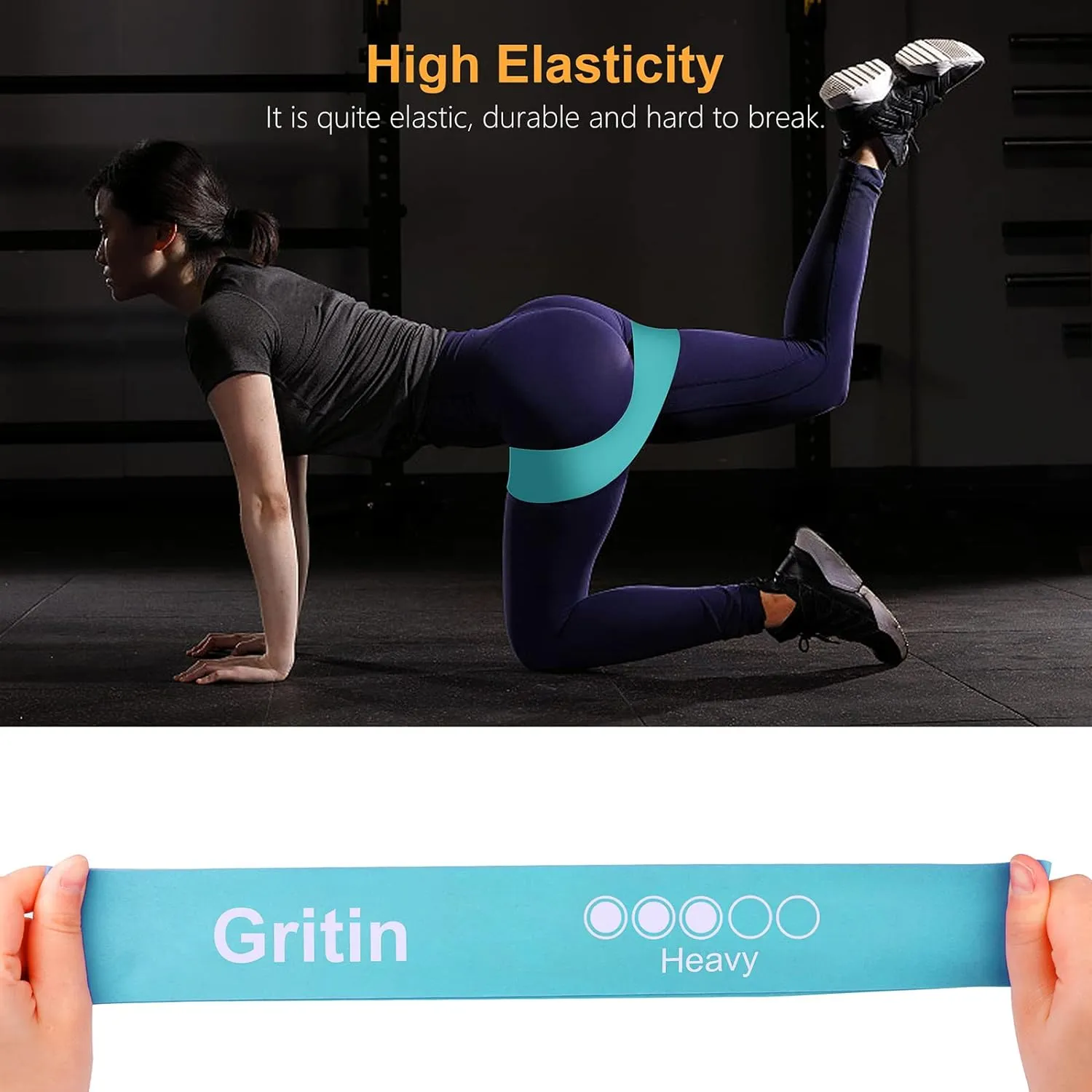 Bande lastique Fitness Gritin - Lot de 5 avec Sac | Fitnessterapy