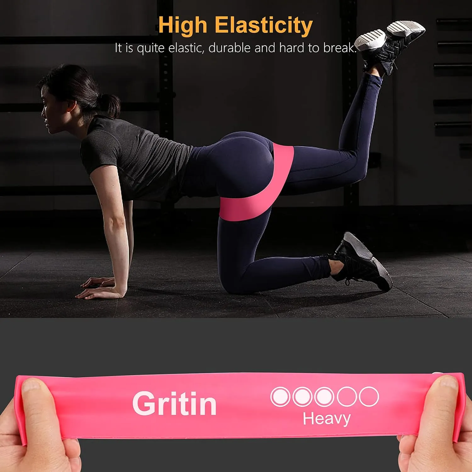 Bande lastique Fitness Gritin - Lot de 5 avec Sac | Fitnessterapy