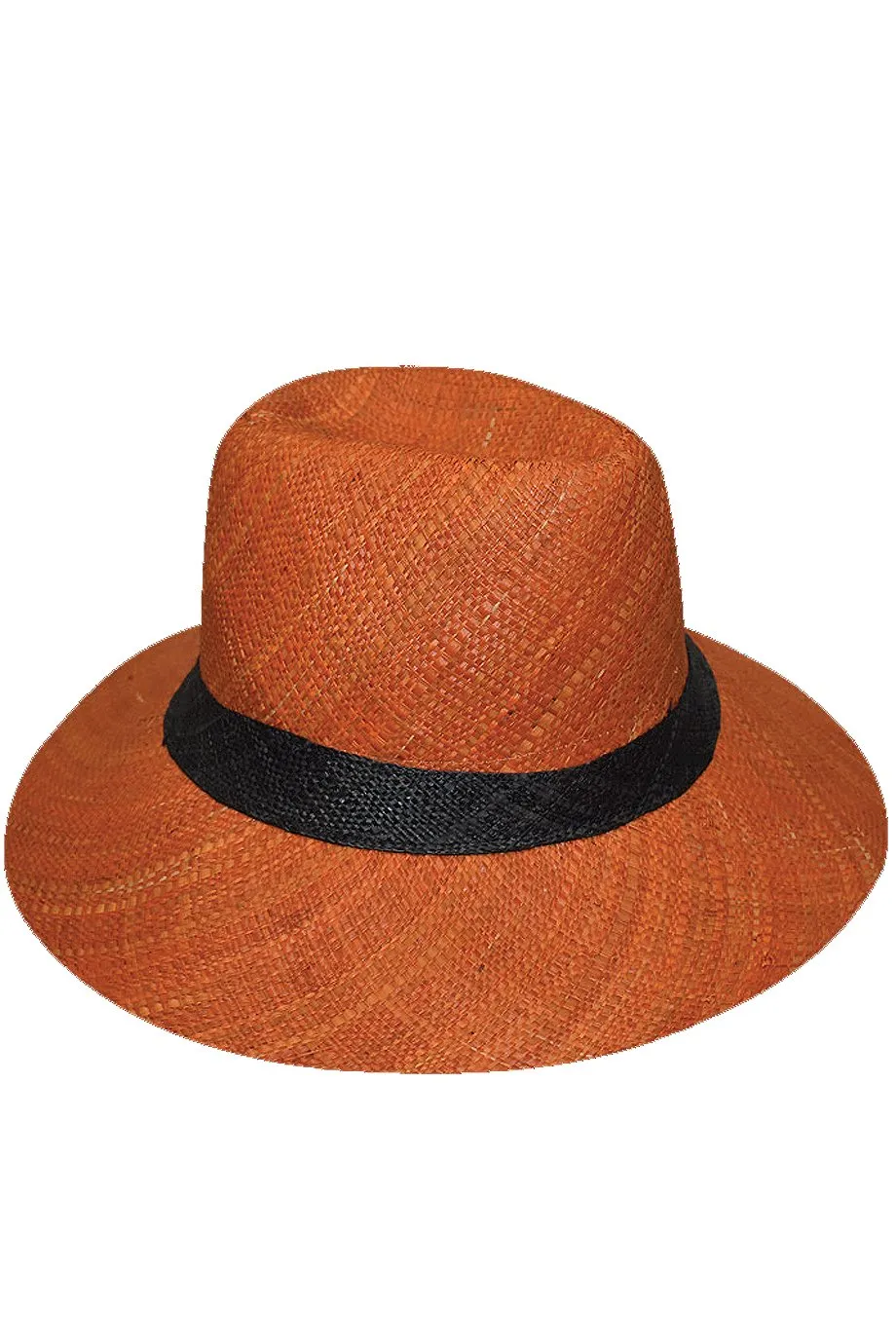 Berthile Orange Handmade Madagascar Hat