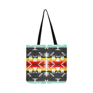 Between the Mountains Gray Reusable Shopping Bag (Two sides)