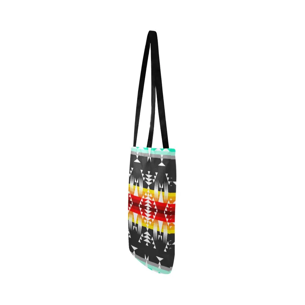Between the Mountains Gray Reusable Shopping Bag (Two sides)
