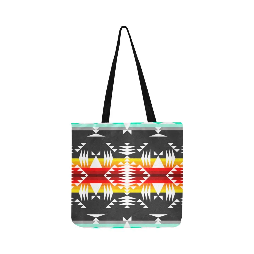 Between the Mountains Gray Reusable Shopping Bag (Two sides)