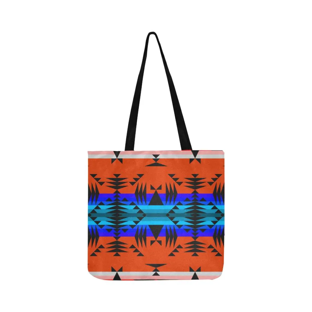 Between the Mountains Orange Reusable Shopping Bag (Two sides)