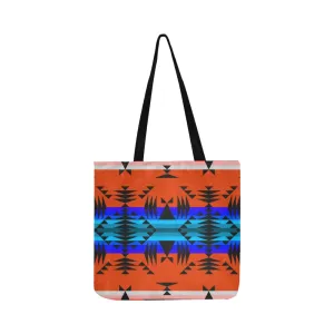 Between the Mountains Orange Reusable Shopping Bag (Two sides)