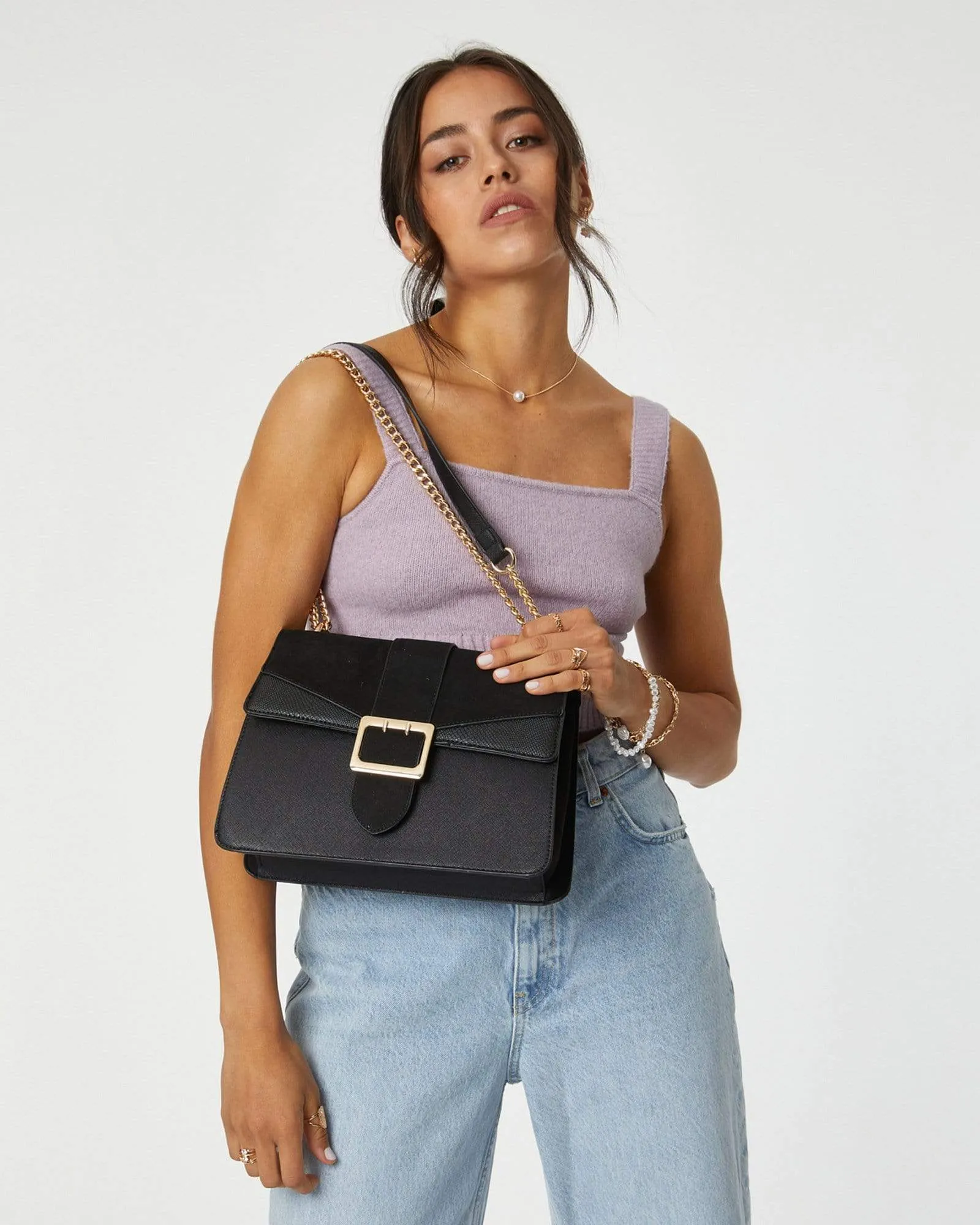 Black Medium Crossbody Bag