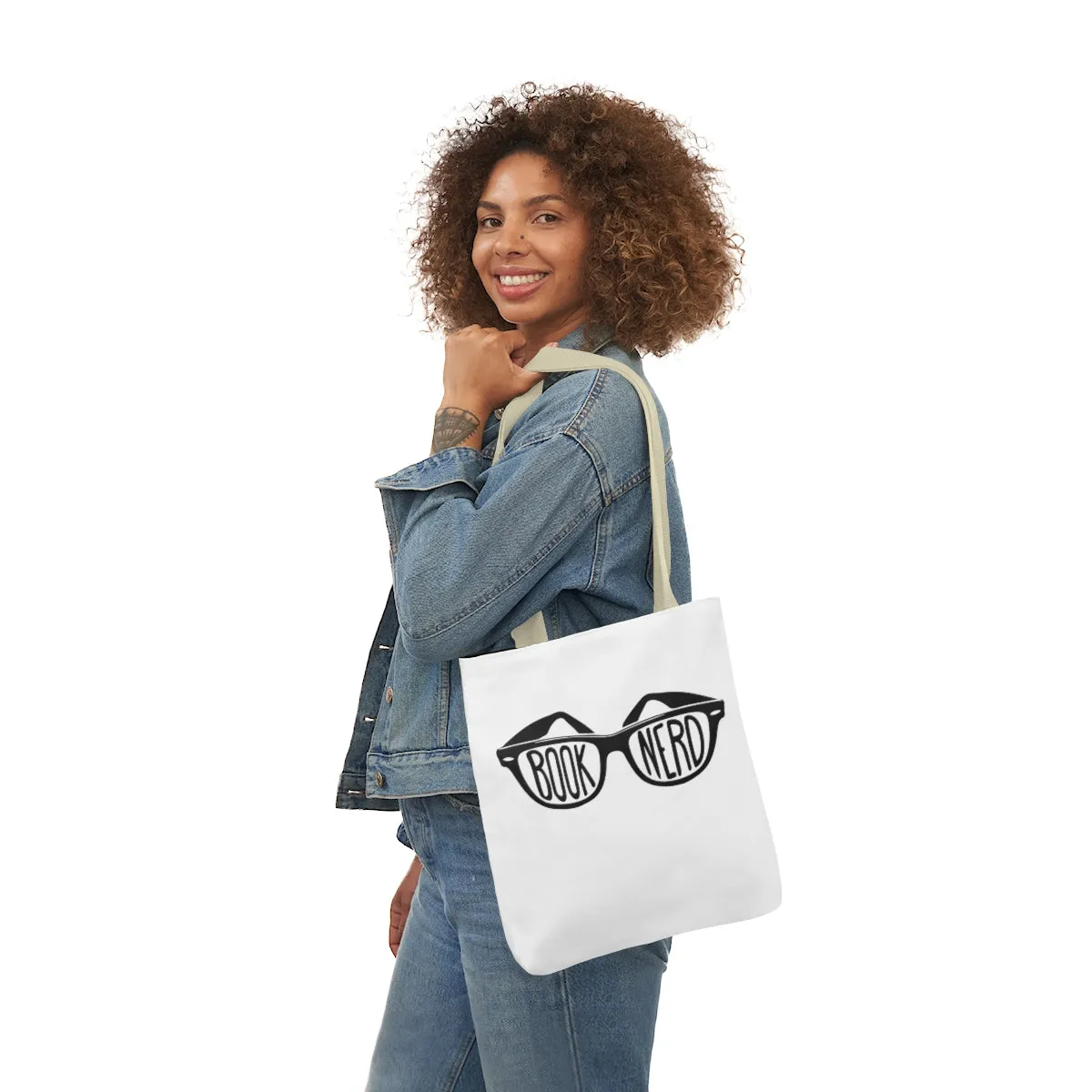 Book Nerd Canvas Tote Bag - Vintage style