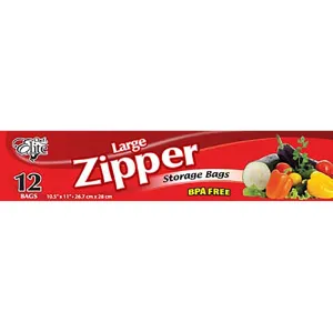 Chef Elite 12 Zipper Storage Bags 10.5x11in