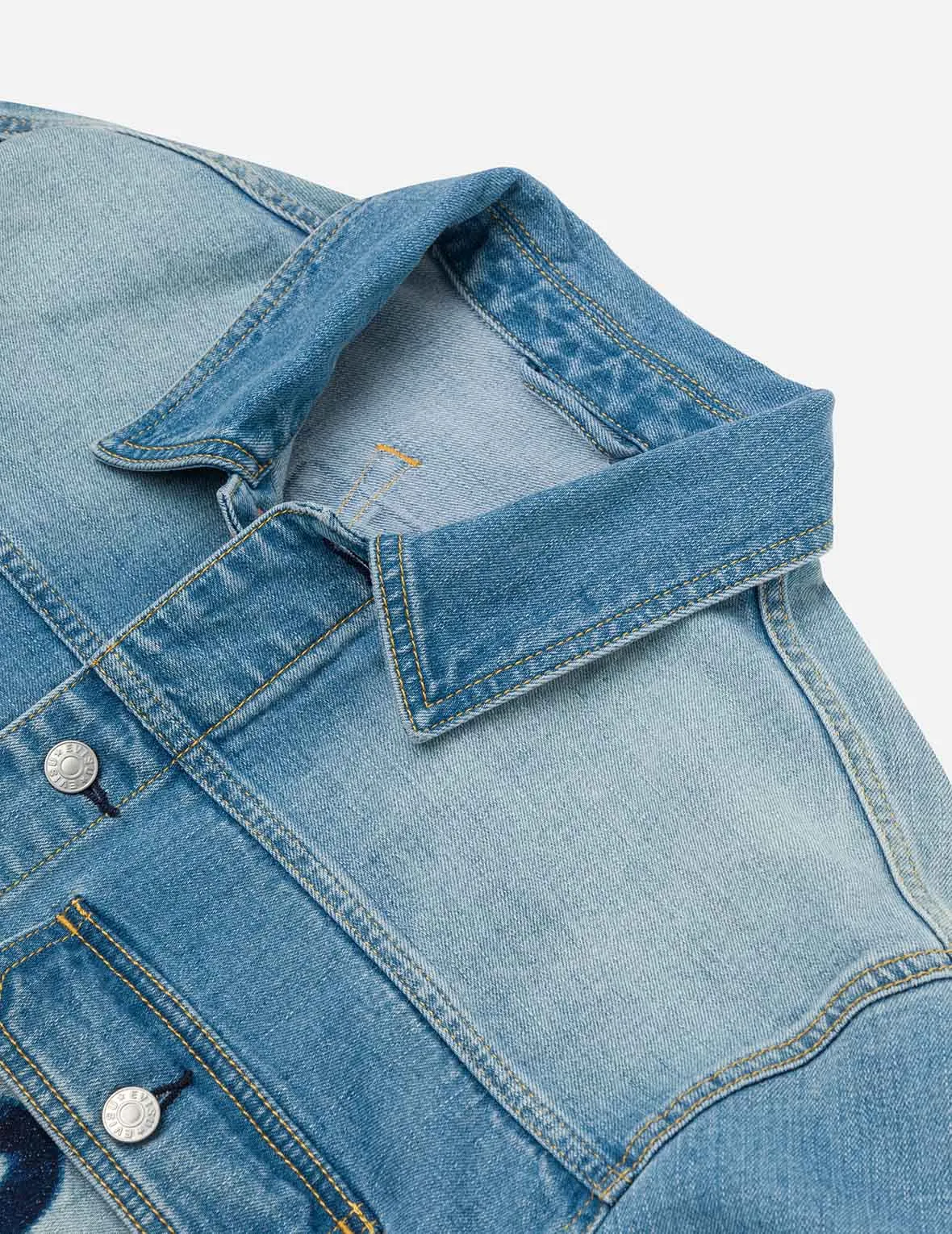 Deconstructed with Multi-pocket Loose Fit Denim Jacket