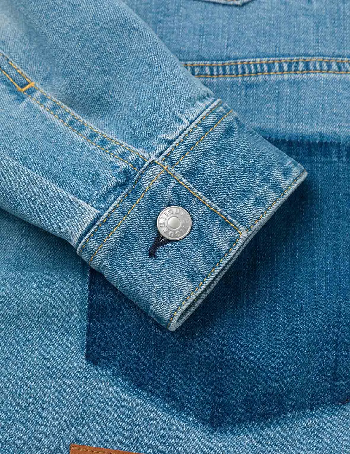 Deconstructed with Multi-pocket Loose Fit Denim Jacket