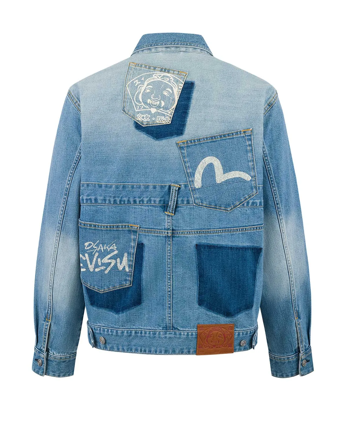 Deconstructed with Multi-pocket Loose Fit Denim Jacket