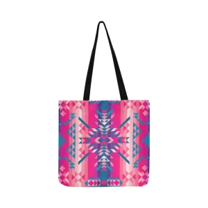 Desert Geo Blue Reusable Shopping Bag (Two sides)