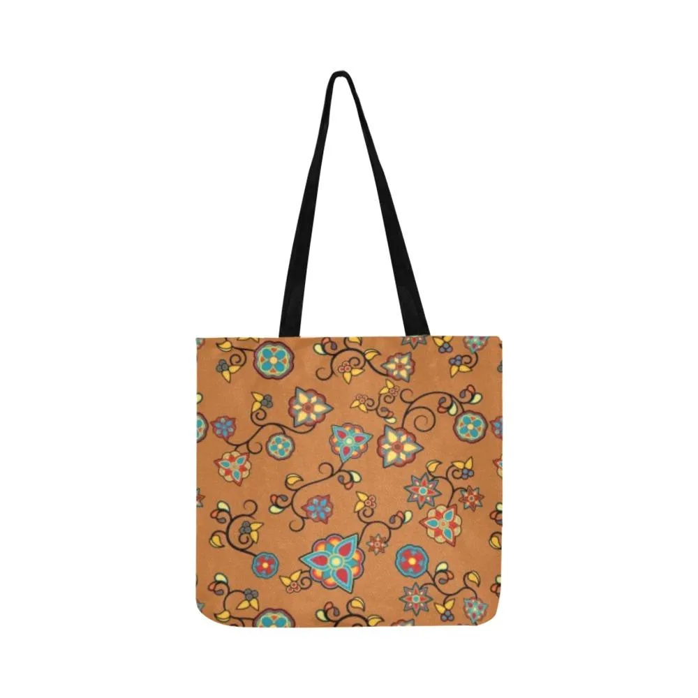 Fire Bloom Light Reusable Shopping Bag (Two sides)