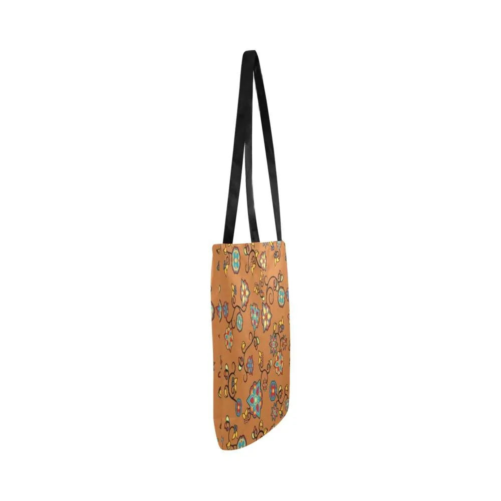 Fire Bloom Light Reusable Shopping Bag (Two sides)
