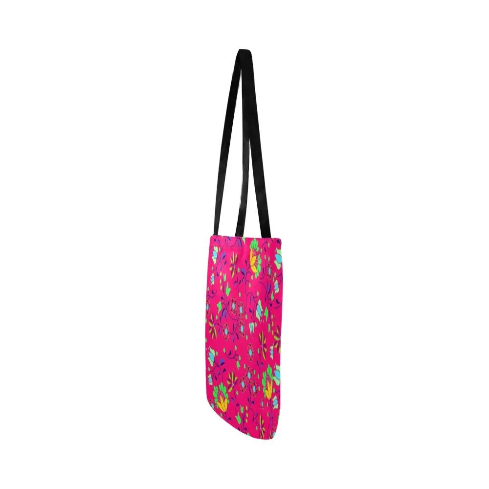 Fleur Indigine Rouge Reusable Shopping Bag (Two sides)