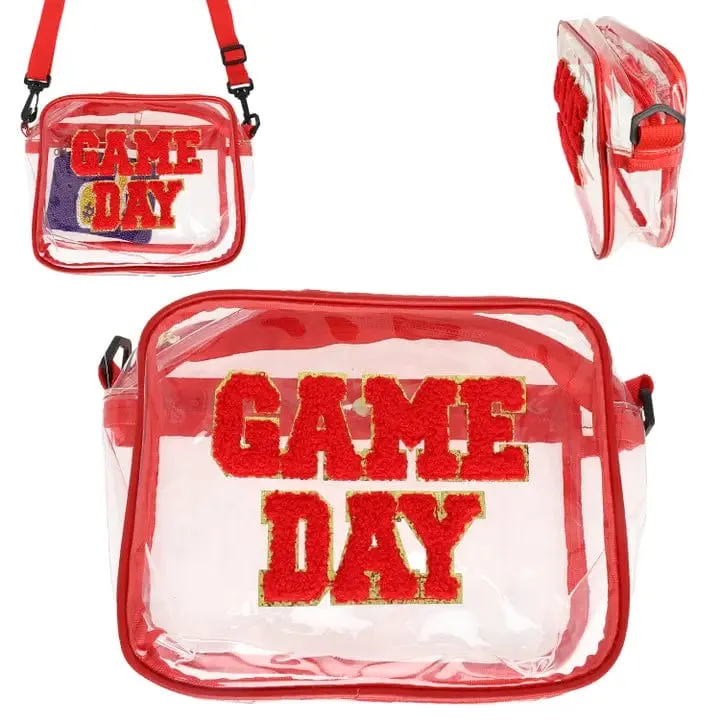 Gameday Red Trim Clear Purse