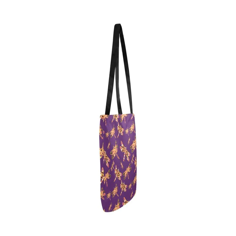 Gathering Yellow Purple Reusable Shopping Bag (Two sides)