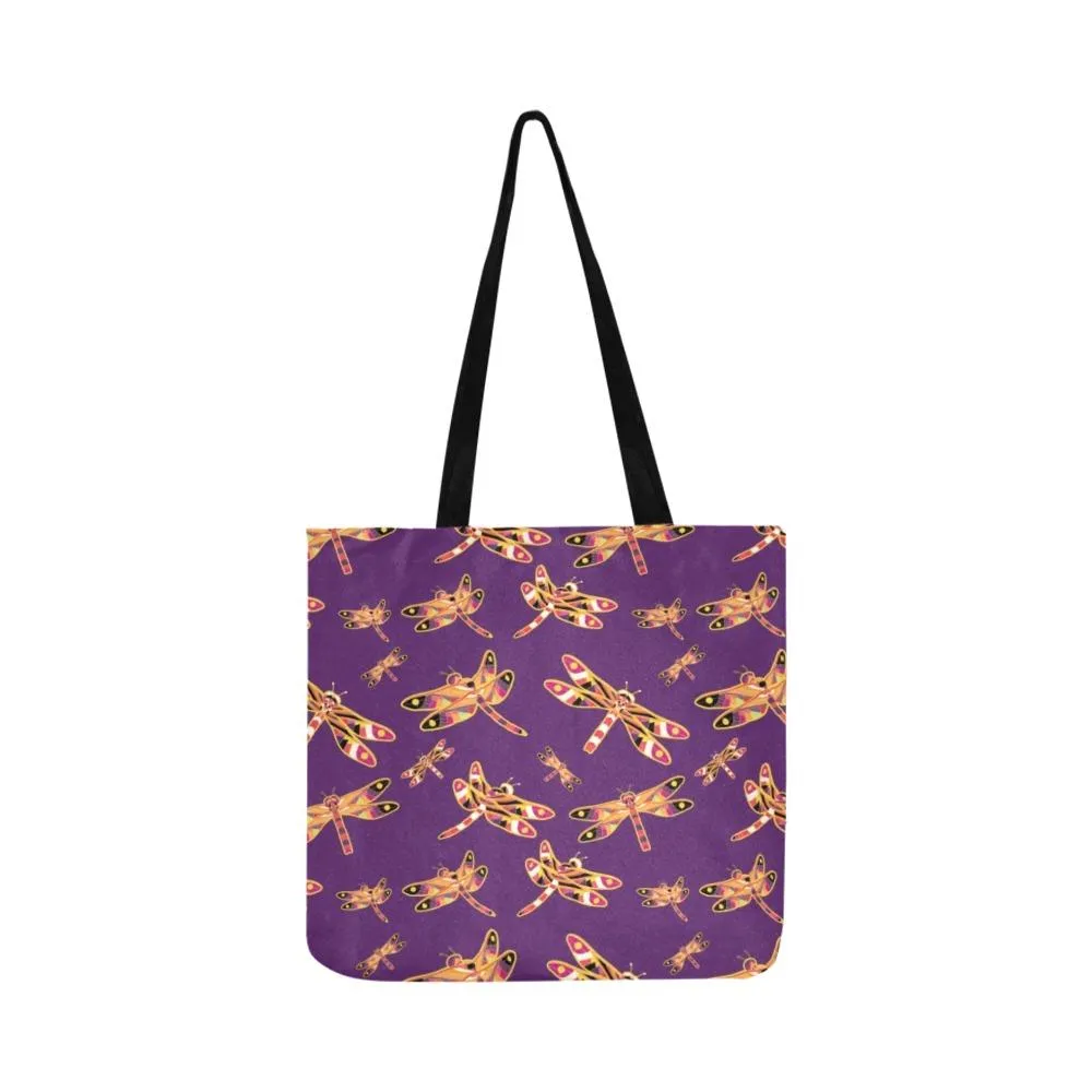 Gathering Yellow Purple Reusable Shopping Bag (Two sides)