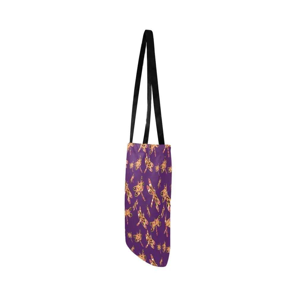 Gathering Yellow Purple Reusable Shopping Bag (Two sides)