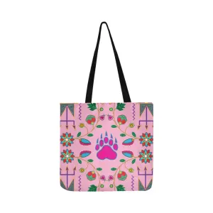 Geometric Floral Fall-Sunset Reusable Shopping Bag (Two sides)