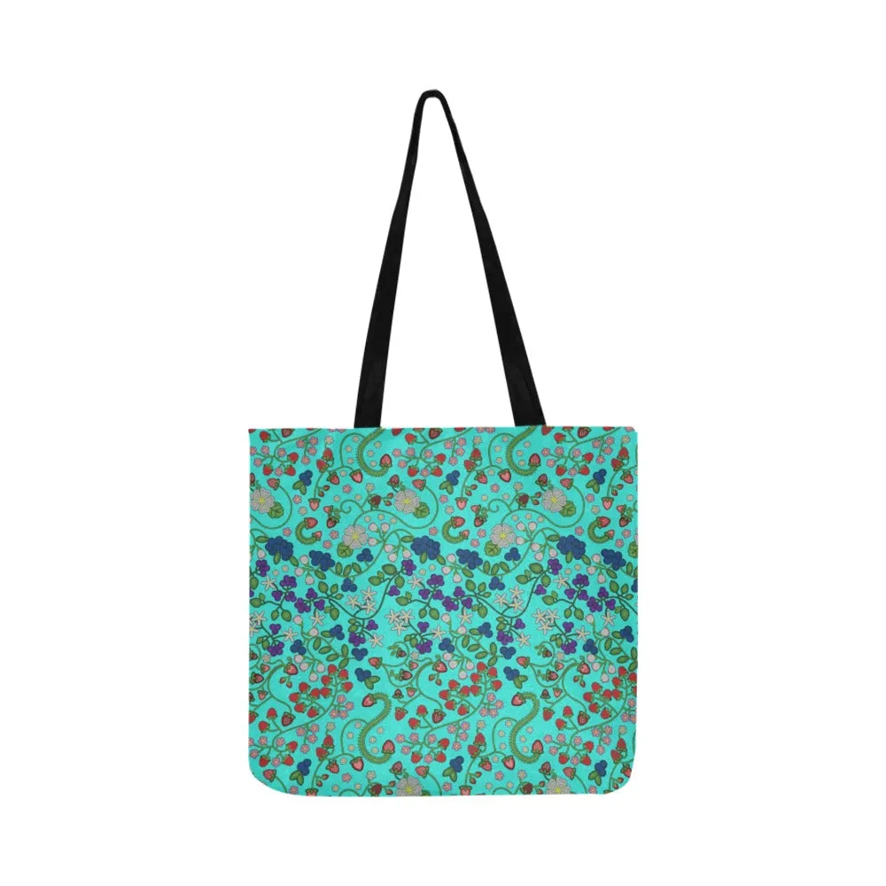 Grandmother Stories Turquoise Reusable Shopping Bag (Two sides)
