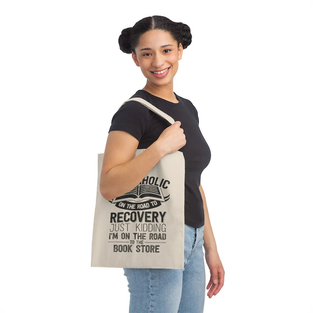 I'm A Bookaholic Canvas Tote Bag - Vintage style