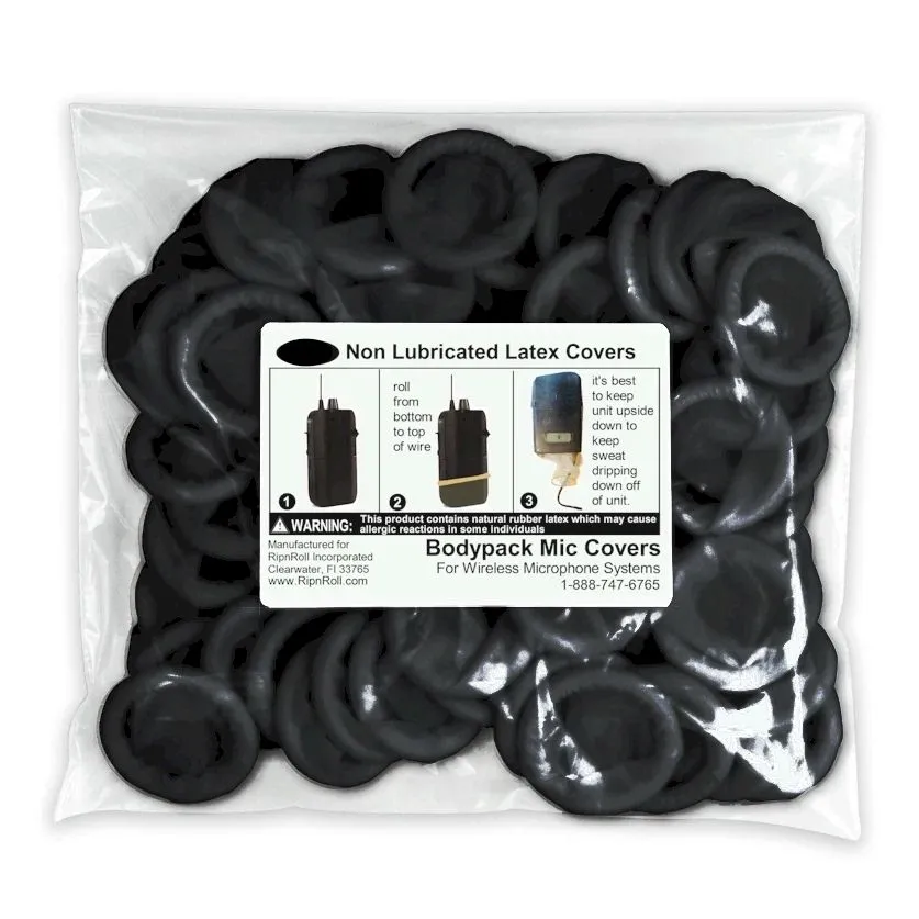 Latex Bodypack Covers - Latex Sleeves for Microphone and Wireless Bodypack