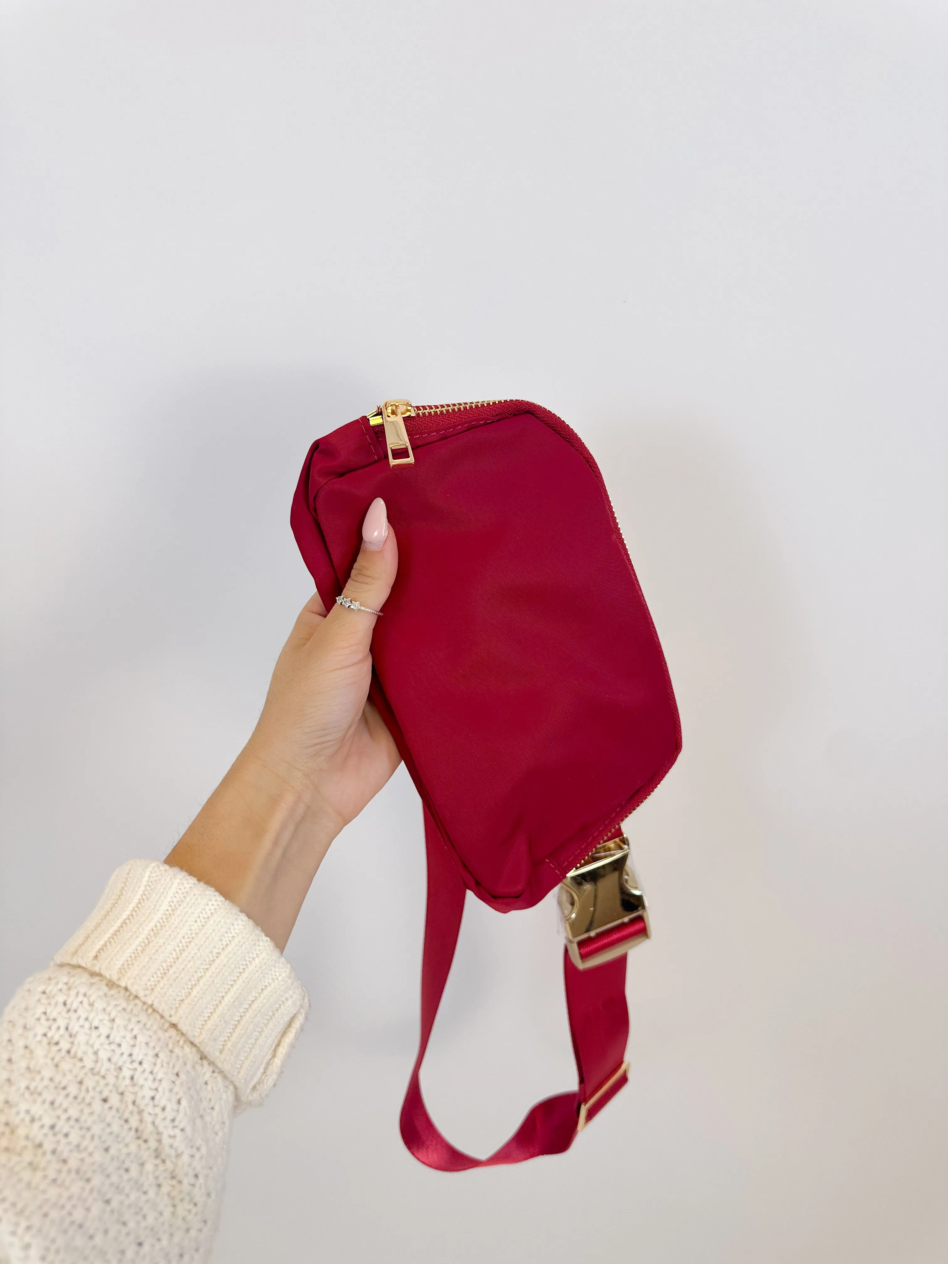 Lee Crossbody Belt Bag - Crimson