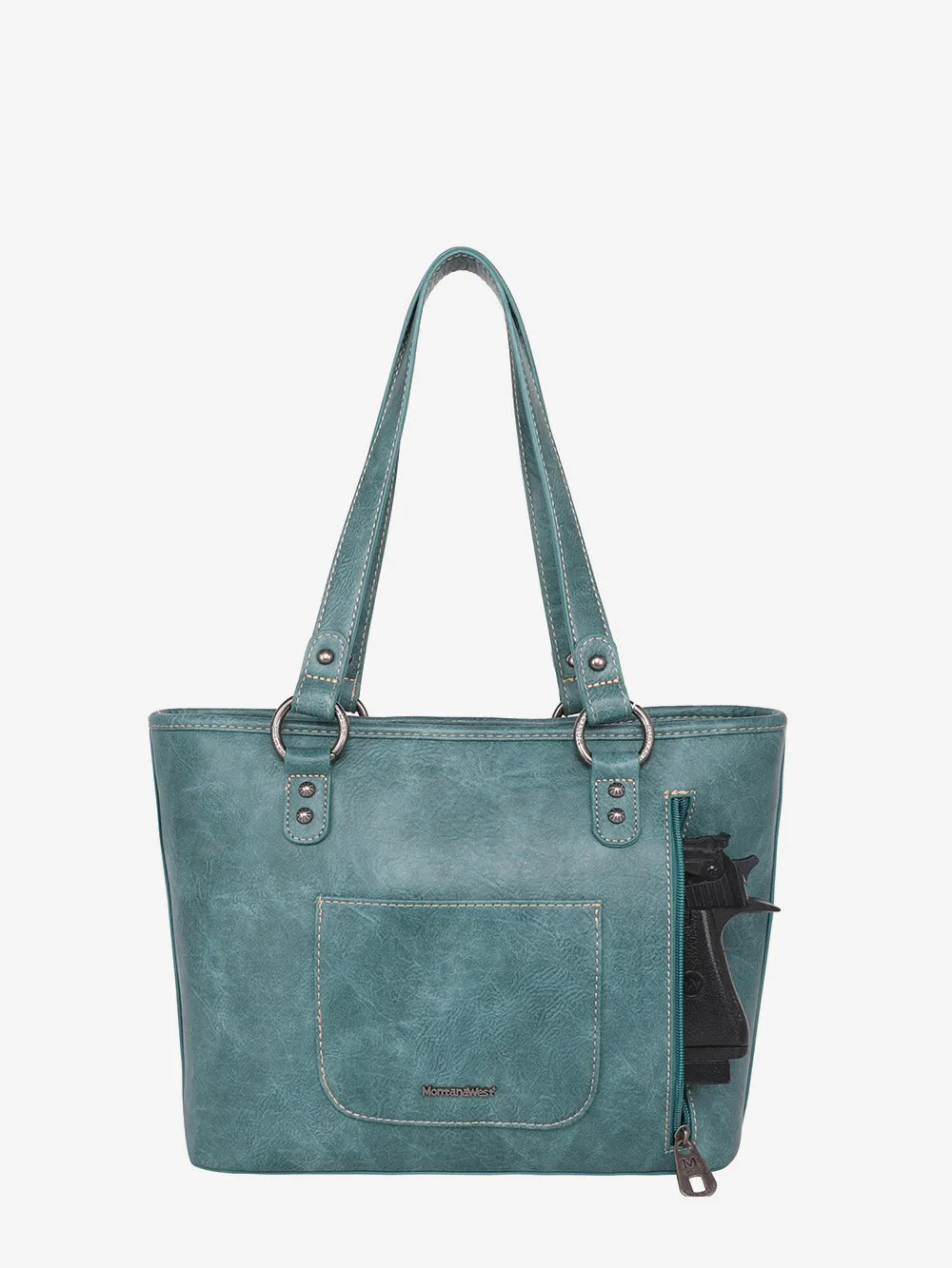 Montana West Embossed Aztec Buckle Concealed Carry Tote