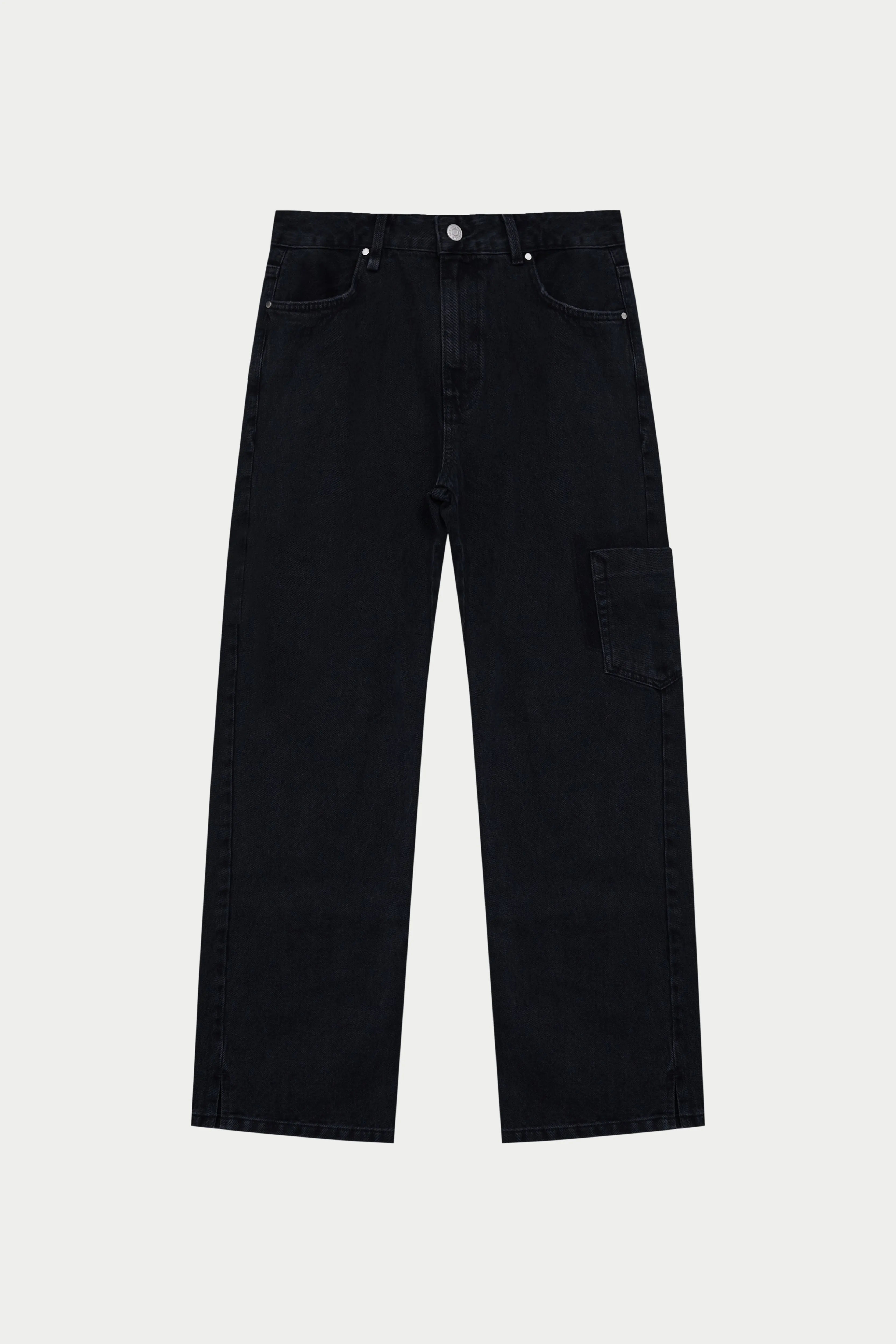 MULTI POCKET WASHED JEAN - BLACK WASH