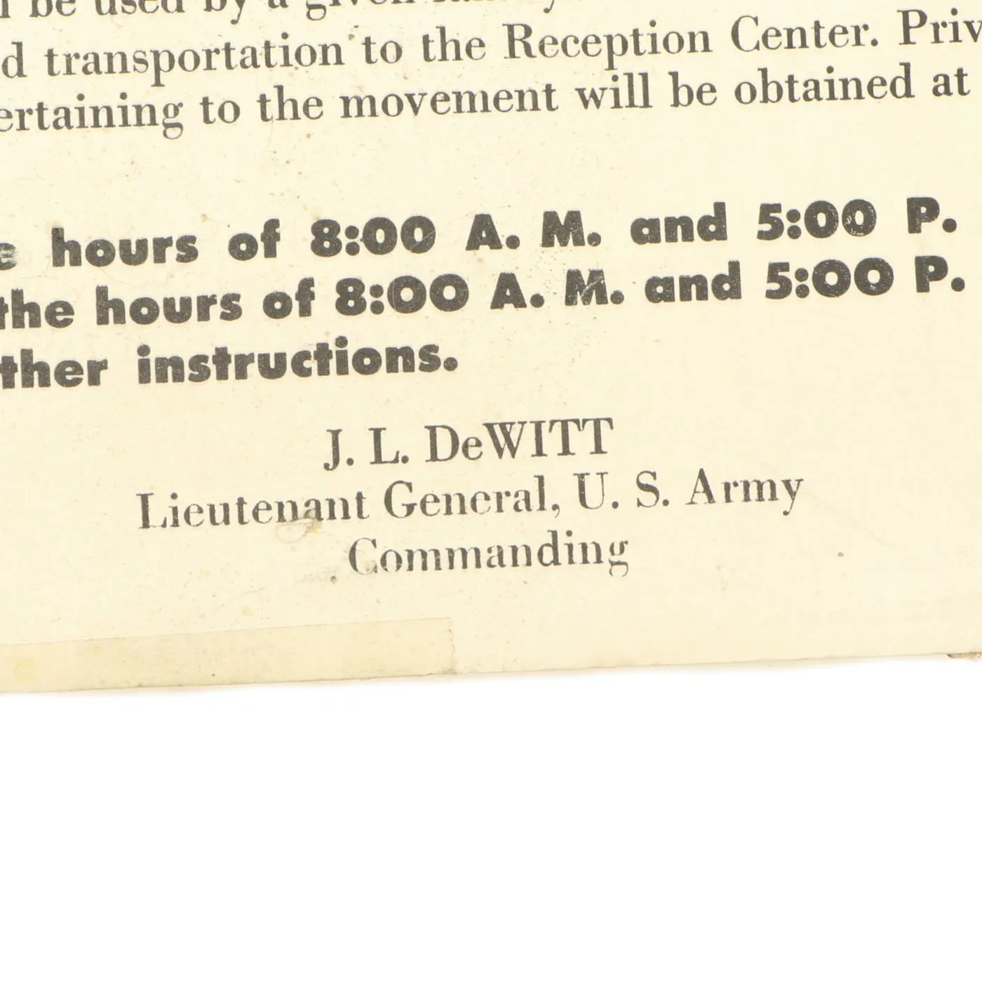 Original U.S. WWII 1942 Japanese - American Civilian Exclusion Order No. 83 - San Bernadino and Riverside Counties of California