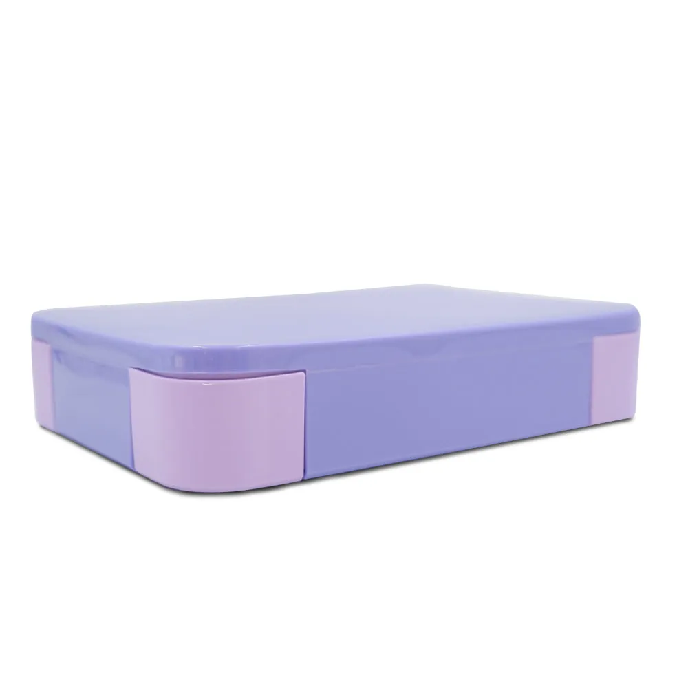 Personalised 7 compartment Bento Lunch Box with Cutlery- Lilac