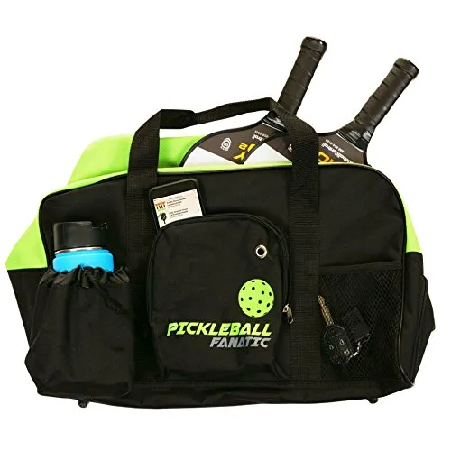 Pickleball Fanatic Duffel Bag (Light Gray/Black)