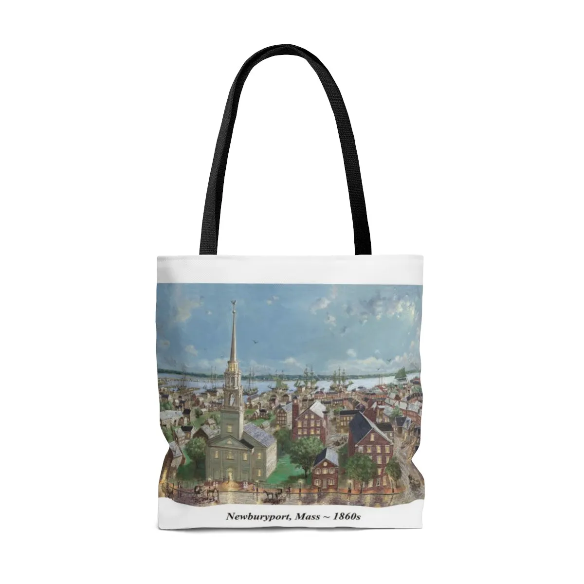 Pleasant St Unitarian Church, Newburyport, MA 1860s Tote Bag by Richard Burke Jones