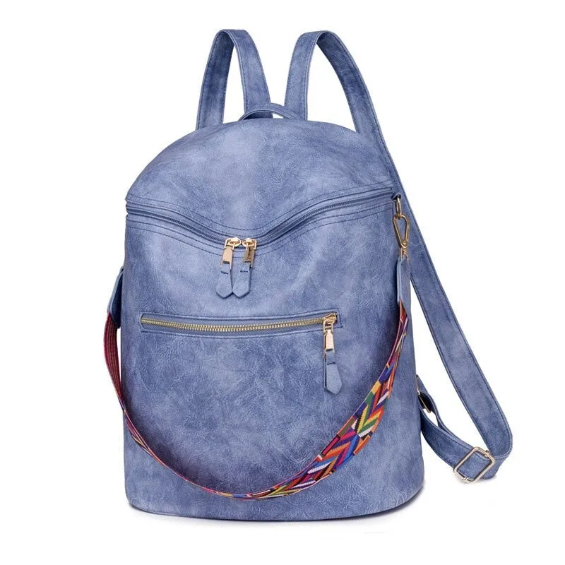 PU Leather Office Laptop Backpack