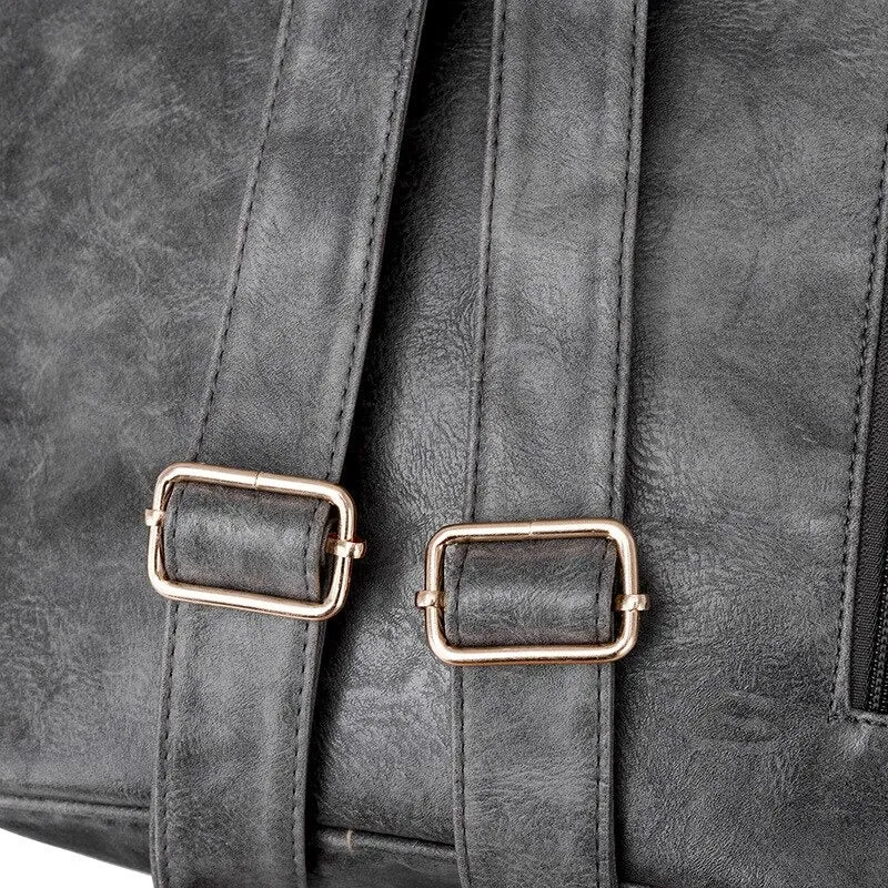PU Leather Office Laptop Backpack