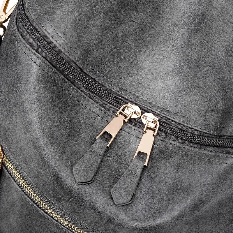 PU Leather Office Laptop Backpack