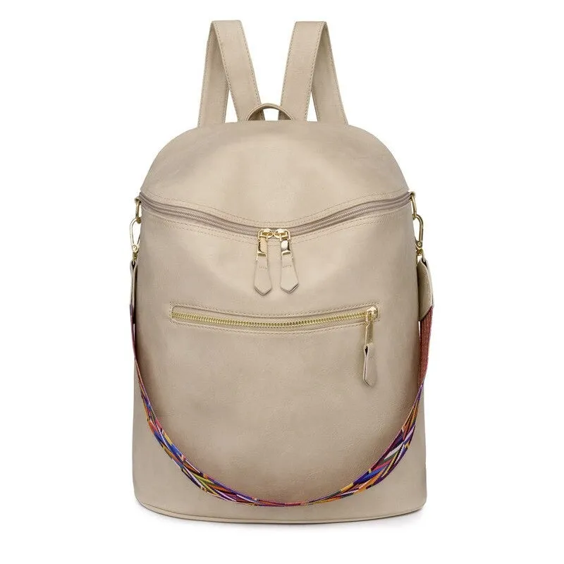 PU Leather Office Laptop Backpack