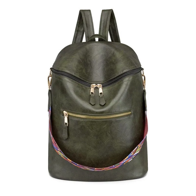 PU Leather Office Laptop Backpack