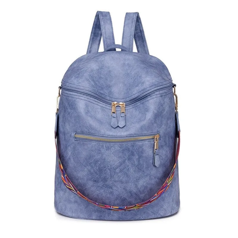 PU Leather Office Laptop Backpack