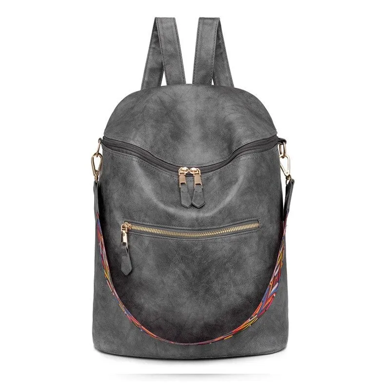 PU Leather Office Laptop Backpack