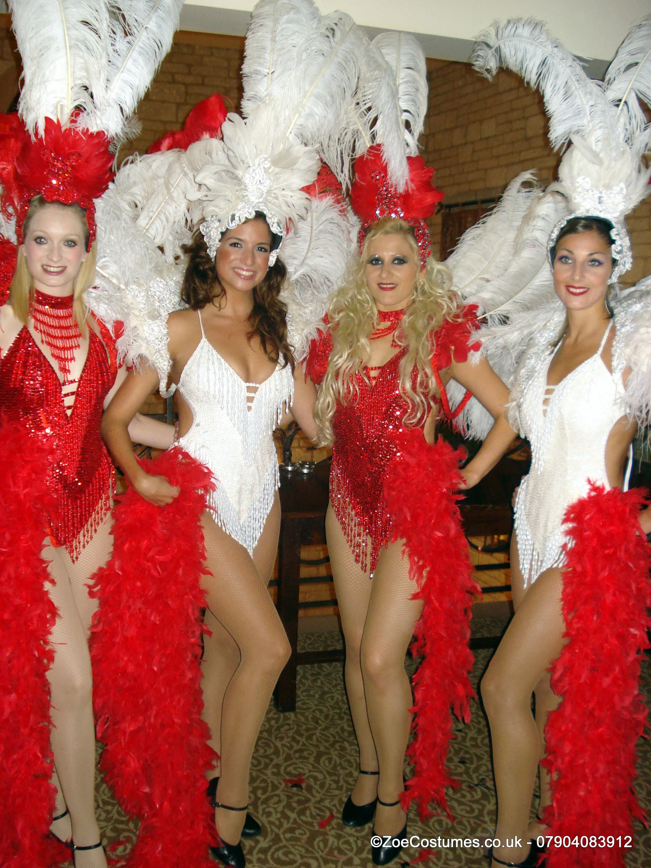 Red Samba showgirl outfits hire | Zoe London Dance Costumes for Hire