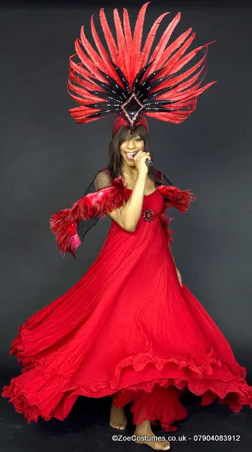 Red Samba showgirl outfits hire | Zoe London Dance Costumes for Hire