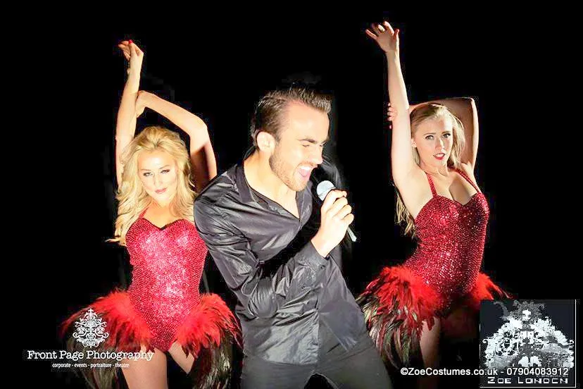 Red Samba showgirl outfits hire | Zoe London Dance Costumes for Hire