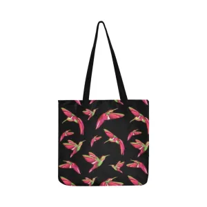 Red Swift Colourful Black Reusable Shopping Bag (Two sides)